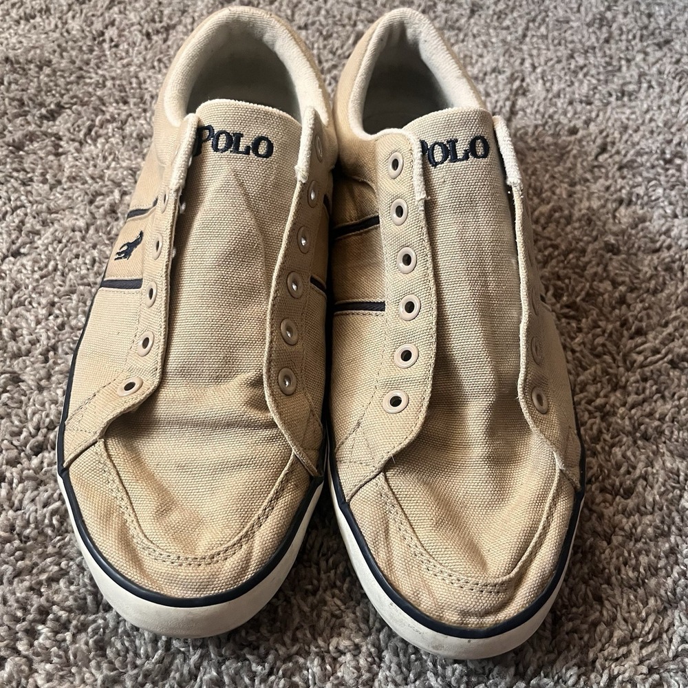 Polo‎ Ralph Lauren Canvas Sneakers Casual Shoes Classic Style Size 10D